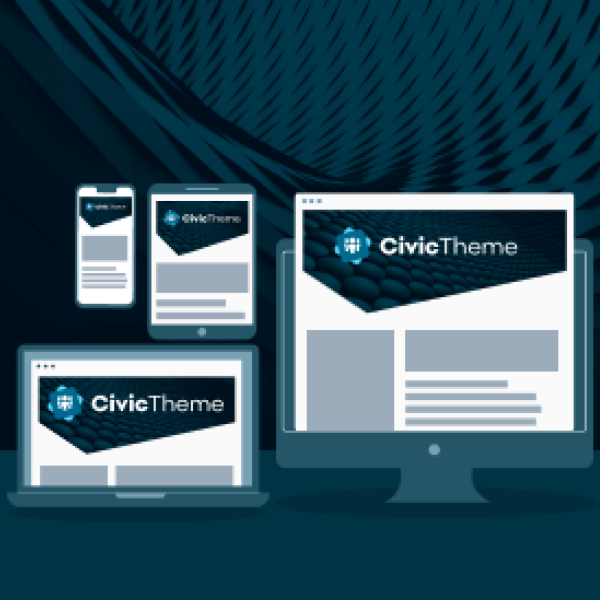 CivicTheme screenshot on multiple devices