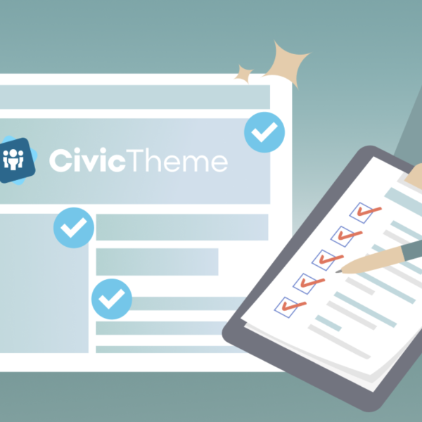 CivicTheme checklist on clipboard